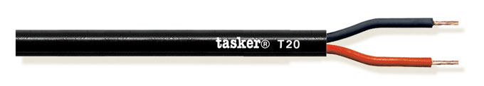 [T20] Kõlarikaabel 2x18AWG, punane+must OFC 100m/rull