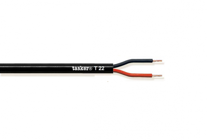 Kõlarikaabel painduv 2x2.5mm², must OFC 100m/rull
