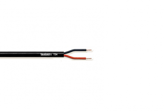 [T24] Kõlarikaabel 2x12AWG, punane+must OFC 100m/rull