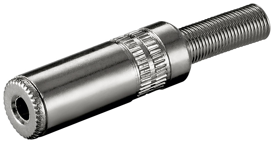 jack 3,5 mm stereo, metal handle w. cable protector