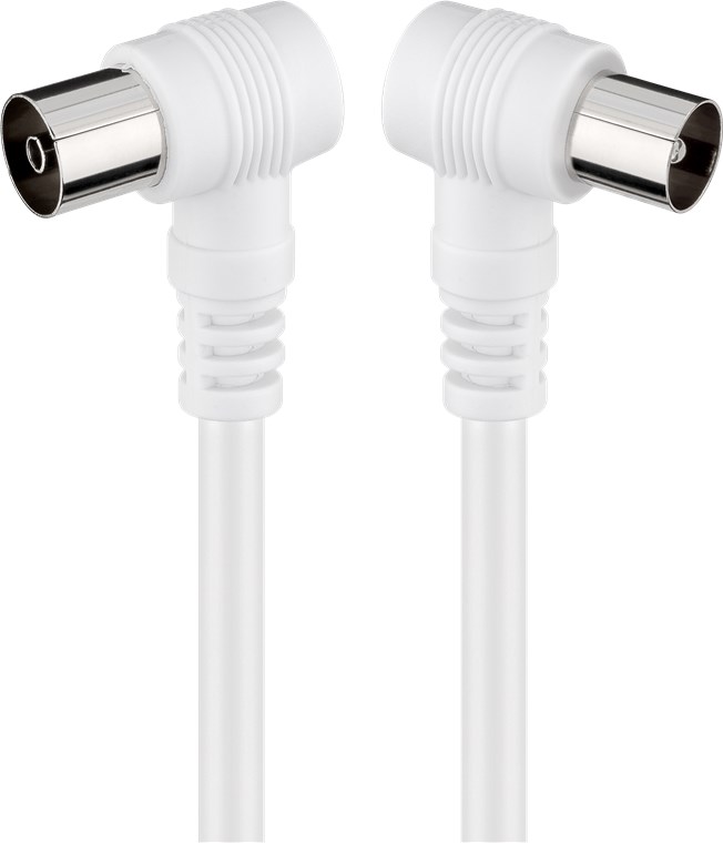 Antenni pikenduskaabel 2.5m, nurgaga, valge