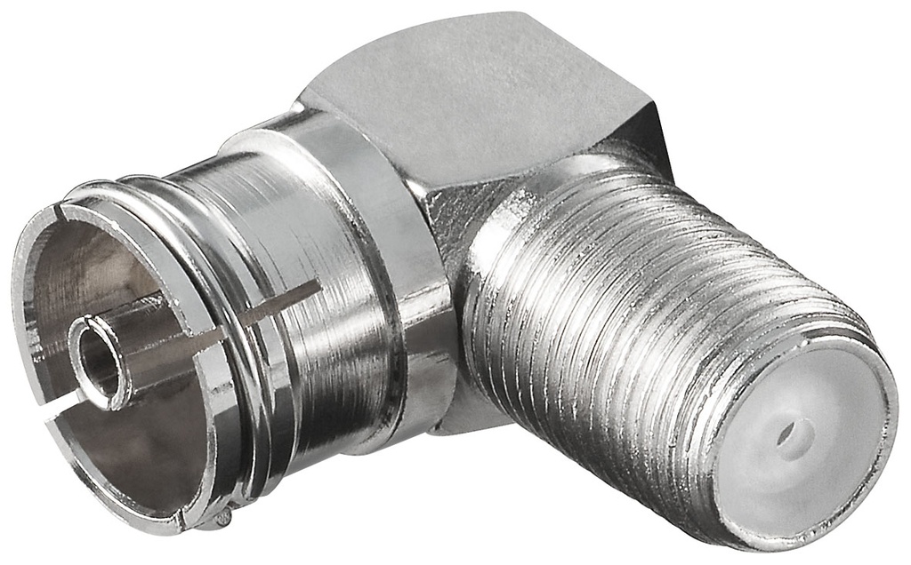 [12237] adaptor: F-jack>coaxial jack (IEC 9.5mm), 90°