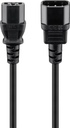 220V Toitekaabli pikendus 3.5m, must, C13 - C14 (monitorikaabel) 3x0.1mm²