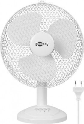 [39512] Ventilaator lauale Ø30 cm (12´´), kaabel 1.2m, 40W, on/off lüliti, valge, plastik