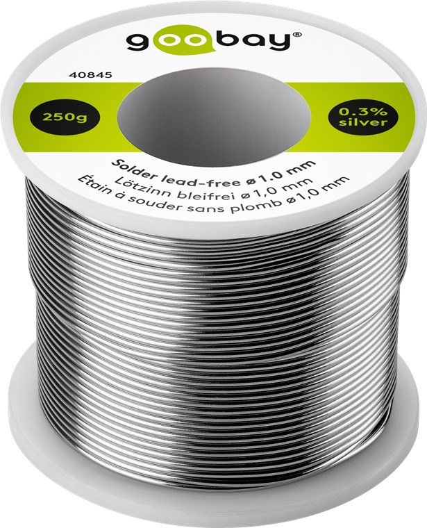 [40845] Pliivaba tina 1mm Sn99% Ag0.3% Cu0.7% Fm2.5%, 250g rull