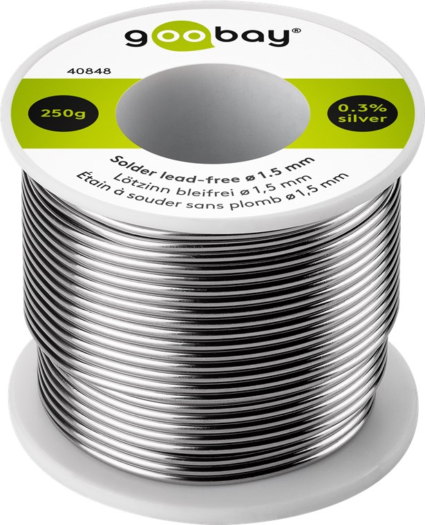 Pliivaba tina 1.5mm Sn99% Ag0.3% Cu0.7% Fm2.5%, 250g rull