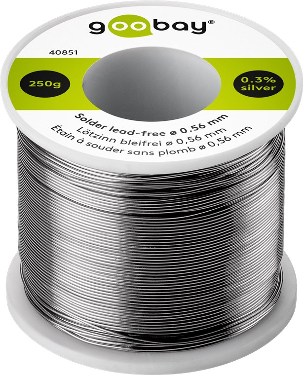 [40851] Pliivaba tina 0.56mm Sn99% Ag0.3% Cu0.7% Fm2.5%, 250g rull