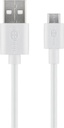 USB 2.0 kaabel A - Micro B 1.0m, valge