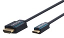 USB-C - HDMI adapterkaabel 2.0m, 4K@60Hz, OFC, topeltvarjega, tumesinine