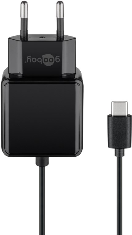 USB-C laadija 5V, 3A, kaabli pikkus 1.5m, must