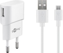 USB laadija 1 x USB, 100-240V > 5V, 1A + USB kaabel 1.0m, valge