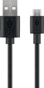 USB 2.0 kaabel A - Micro B 1.0m, must