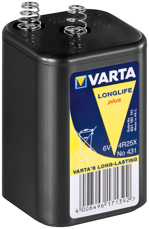 [48089] Tsink-kloriid patarei 4 R 25 X 8500mAh Varta (431) 6V