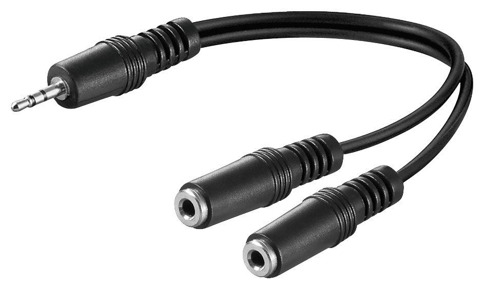 [50464] 3.5mm stereo plug - 2x3.5mm stereo jack, 0.2m