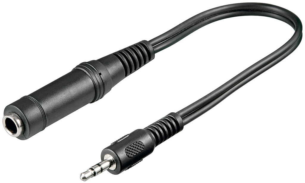 [50470] Adapter 3.5mm stereo plug - 6.35 mm stereo jack, 0.2m