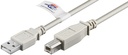 USB 2.0 kaabel A - B 3.0m, USB sertifikaadiga, hall