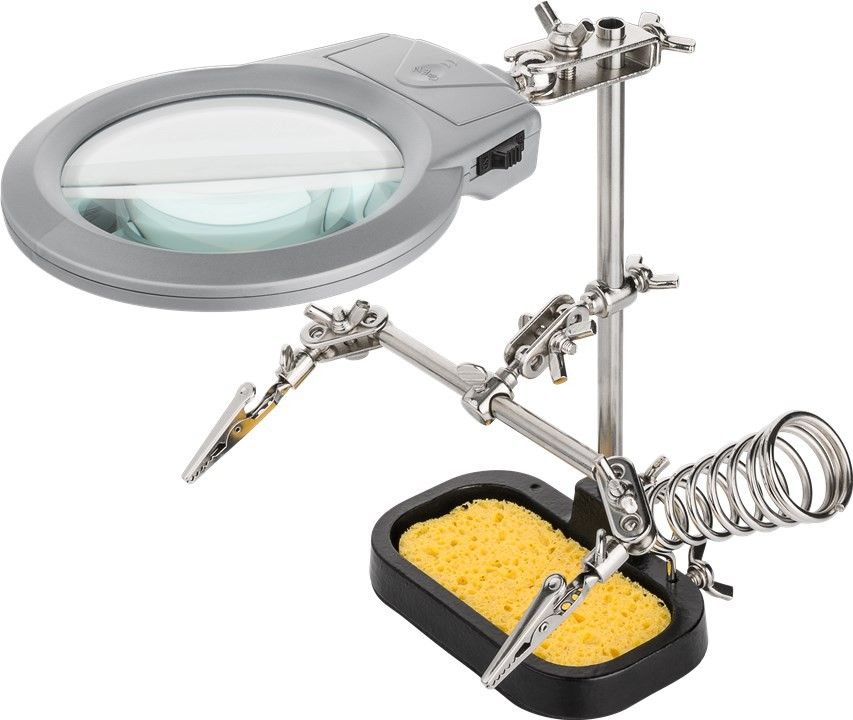 [51226] Third hand’ soldering aid with magnifier and holder