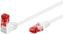 Võrgukaabel Cat6 UTP 2.0m, valge, (1x90° nurgaga üles), CCA