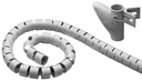 Juhtmete korrastaja plastikust 2.5m koos sidujaga 20mm, hall
