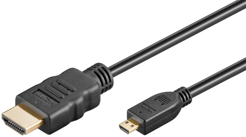 [53784] HDMI - micro HDMI kaabel 1.5m + Ethernet, 4K Ultra HD 2160p@60 Hz