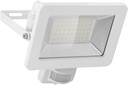 LED Outdoor Floodlight, 50 W, with Motion Sensor, white