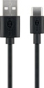 USB-C kaabel C - A 3.0m, USB 3.1 - USB 2.0, must, 480 Mbit/s