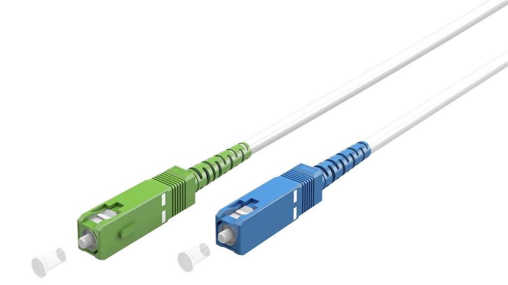 Fibre-optic Cable (FTTH), Singlemode (OS2) White,(Simplex) 1 m