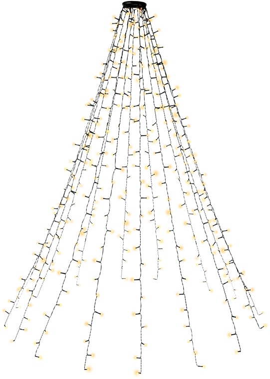 [60387] LED valguskett ringühendusega, soe valgus, 16 ketti igas 25 tulukest, kogu pikkus 6.5m, IP44