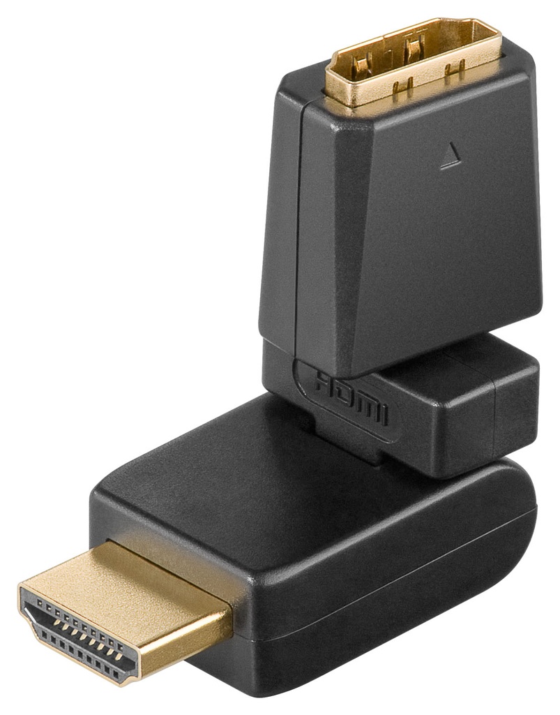 Adapter HDMI (M) - HDMI (F), 360°