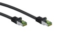 Võrgukaabel Cat8.1 S/FTP 1.0m, must, LSZH halogeenivaba, CU, GHMT-sertifikaat
