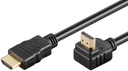 High Speed HDMI 90° Cable with Ethernet 2.0m, black