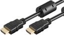 HDMI kaabel 5.0m + Ethernet, 4K 3840x2160p@60Hz, ferriitidega, must