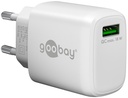 USB laadija 1 x USB QC3.0 100 - 240V > 5V, 3A, 18W, valge