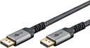 DisplayPort kaabel 5.0m 8K Ultra HD 7680 × 4320@60Hz, tekstiilist kattega