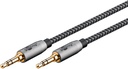 3.5mm kaabel 5.0m, kullatud kontaktid, stereo, tekstiilist