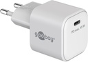 USB laadija 1 x USB-C PD, 100 - 240V > 5V, 3A, 45W, kiirlaadija, valge