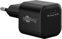 USB laadija 1 x USB-C PD, 100 - 240V > 5V, 3A, 65W, nano, kiirlaadija, must