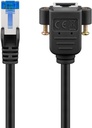 Võrgu pikenduskaabel Cat6a 5.0m, S/FTP, PiMF, halogeenivaba, must, CU, paigaldusraamiga