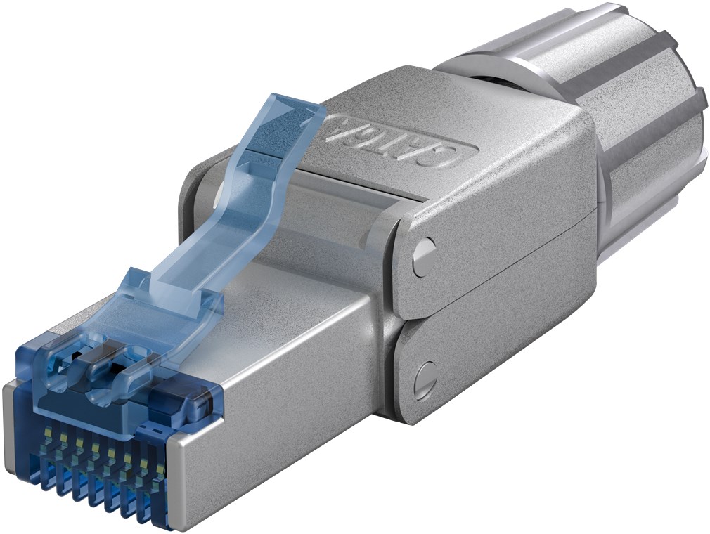 Modularpistik RJ45 Cat6a STP, ühekiulisele/mitmekiulisele 22-24 AWG tööriistavaba