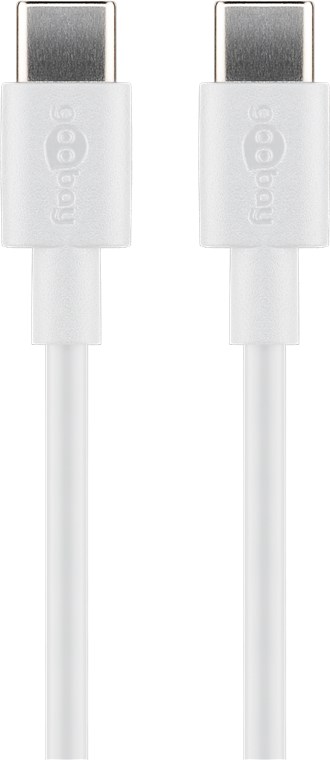 USB-C kaabel 1.0m, USB 2.0, 0.48 Gbit/s, valge
