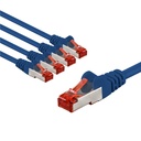 Võrgukaabel Cat6 S/FTP 2.0m, 5tk komplekt, sinine , PiMF