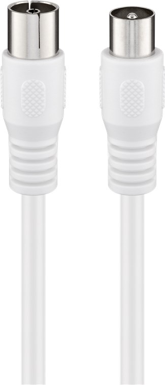 Antenni pikenduskaabel 5.0m, varjestatud, valge