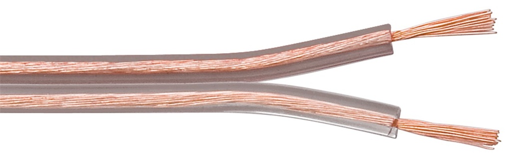 Kõlarikaabel 2x0,75mm² läbipaistev CPR Eca, 10m/rull