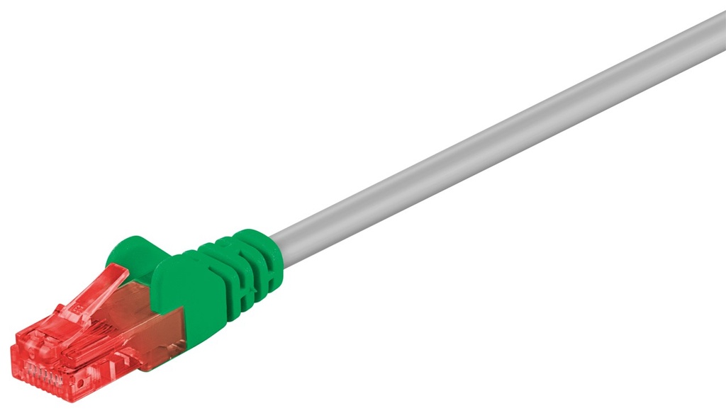 [68474] CAT 6 Crossover network cable, U/UTP 2xRJ45 plug; unshielded grey 2m