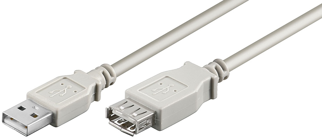 USB 2.0 pikenduskaabel A - A 0.6m, hall