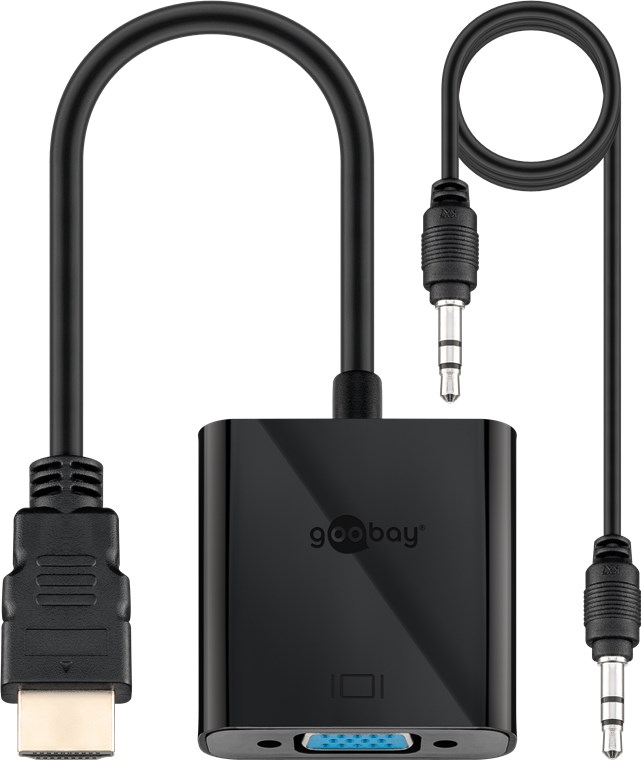 [68793] Konverter HDMI (M) - VGA (F)+ Audio, 1080p@60Hz, 0.1m