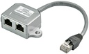 RJ45 pordi jagaja UTP 10/100: 2 x CAT5 Ethernet