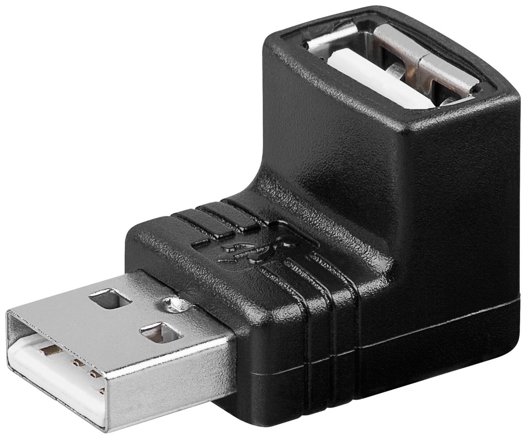 [68920] USB Adapter, USB A Female to A Female, angled, 90°