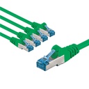 Võrgukaabel Cat6a S/FTP 3.0m, 5tk komplekt, roheline , PiMF
