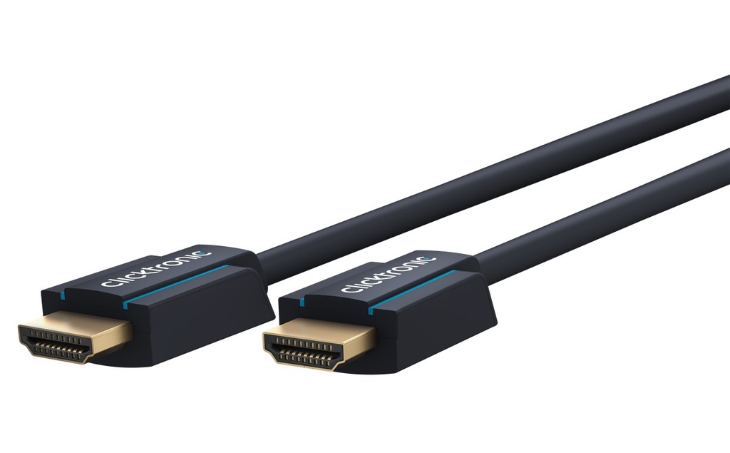 HDMI kaabel 0.5m + Ethernet, 4K 3840x2160@60Hz, OFC, topeltvarjega, tumesinine